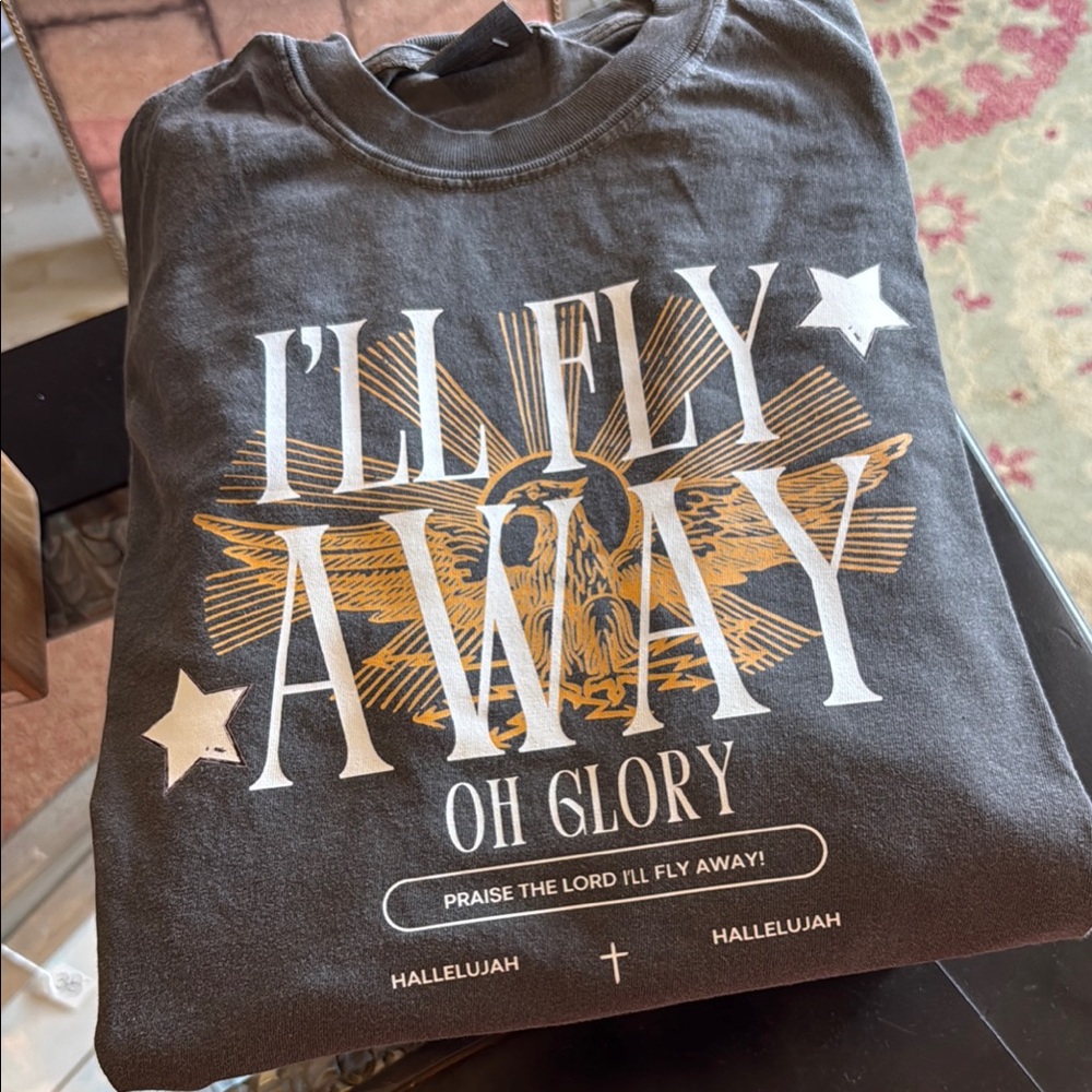 I'll Fly Away Graphic Tee - Gray